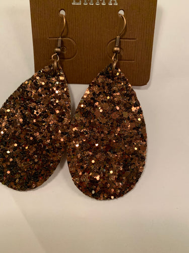 Brown teardrop earrings