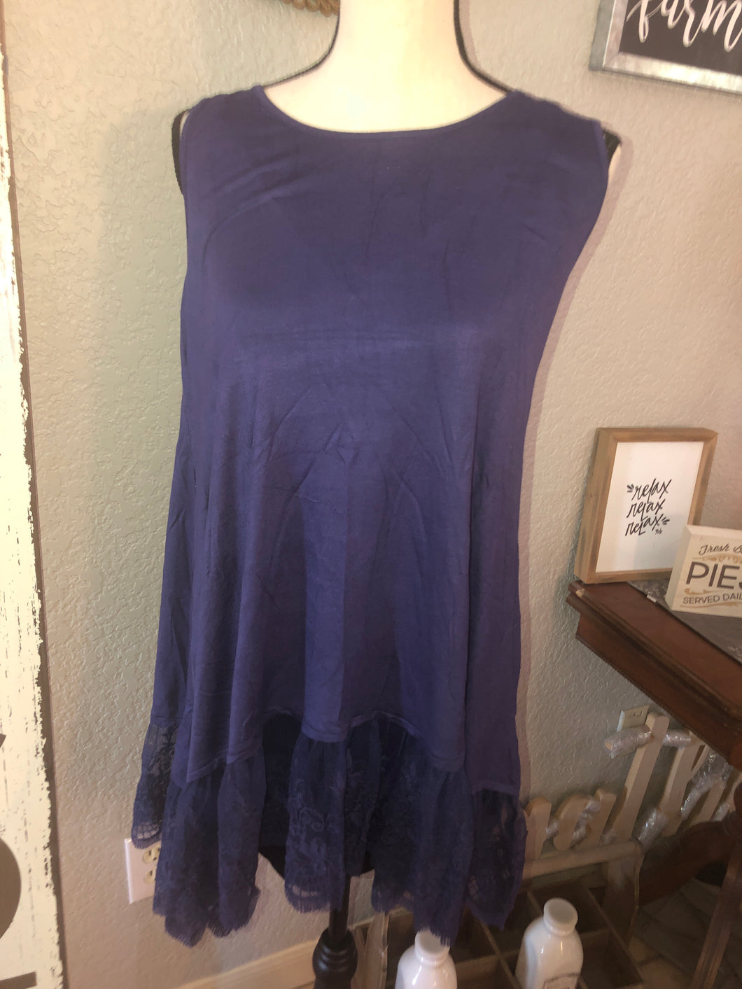 Blow out ruffle tank