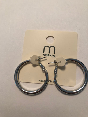 Earrings silver hoops