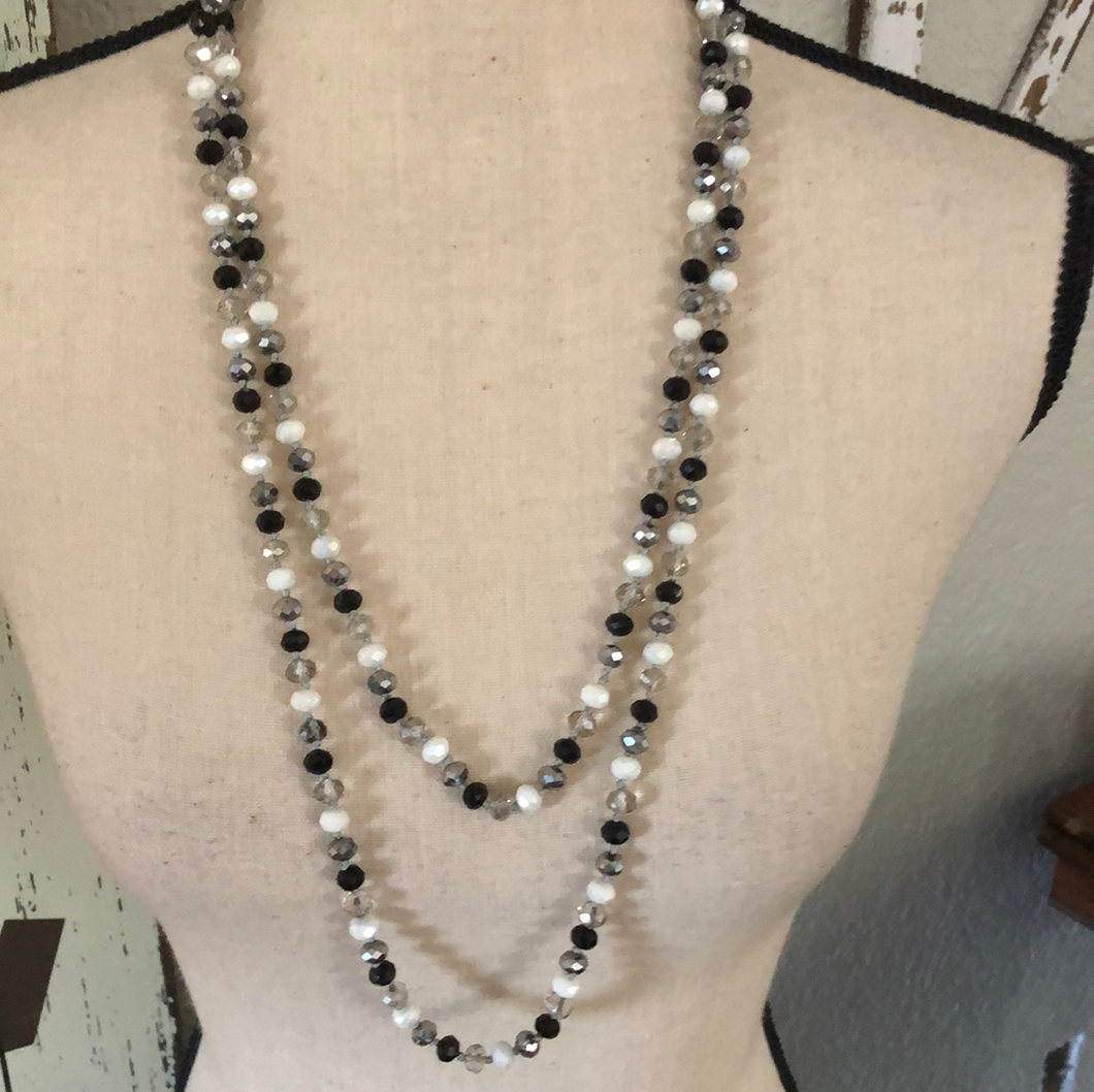 B/W silver beads