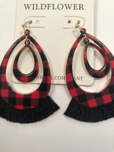 Buffalo plaid with tassel