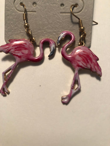 Earrings flamingo