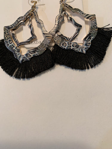 Earrings multi animal print