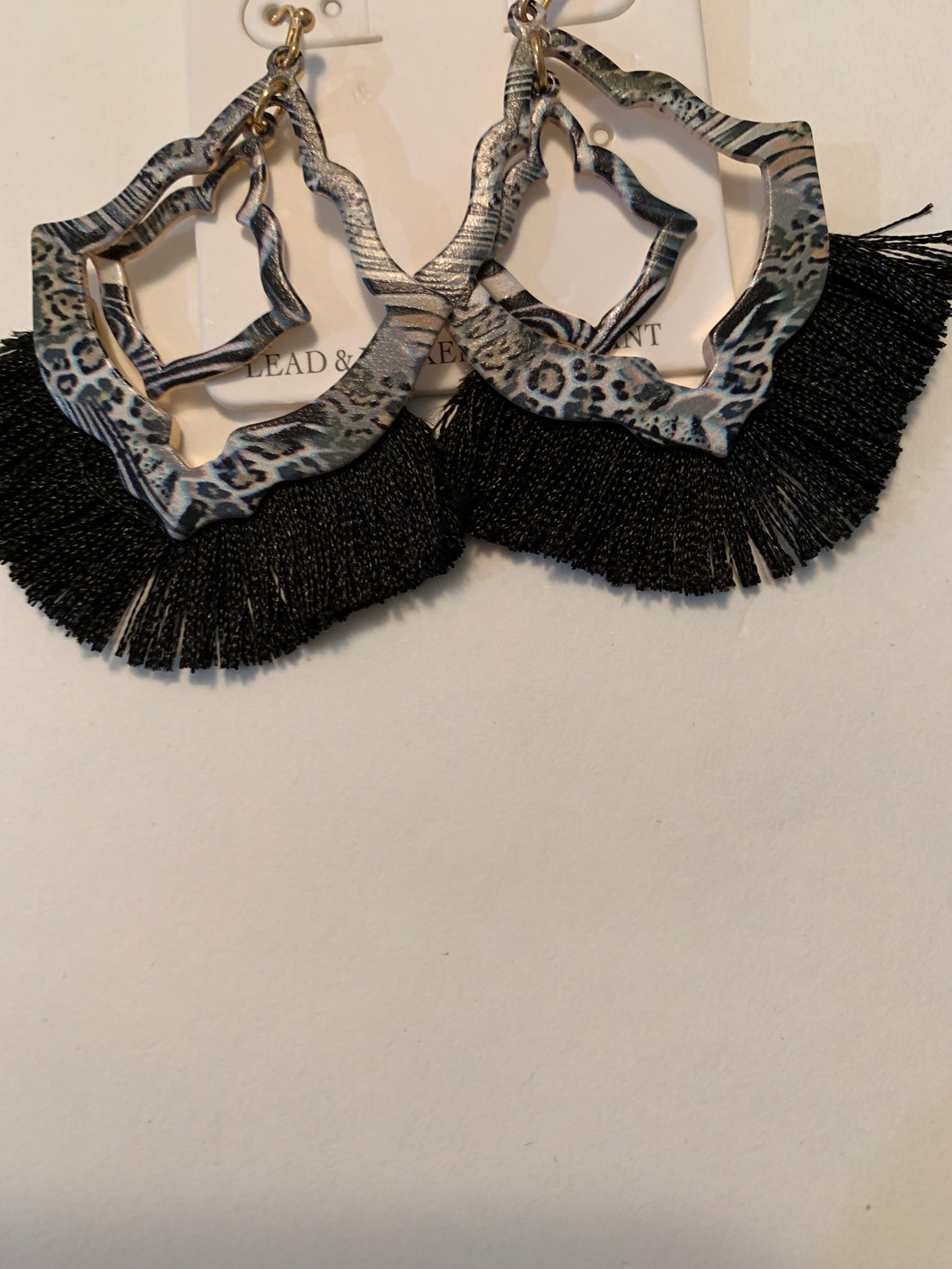 Earrings multi animal print