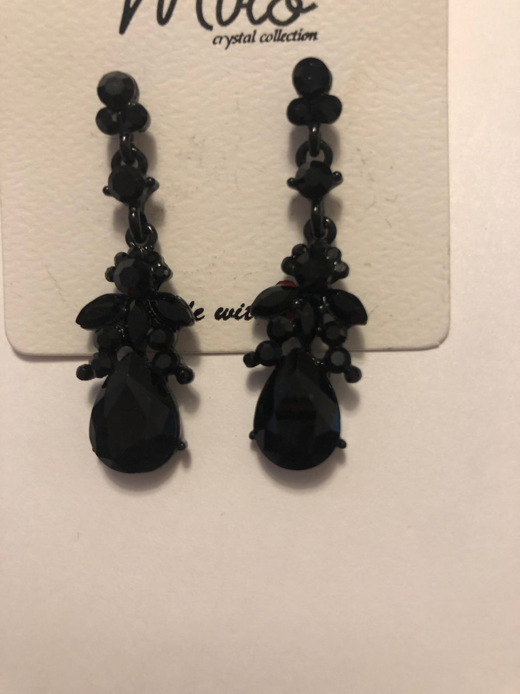 Black bling earrings202