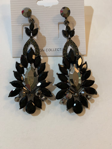 Black/hematite earrings
