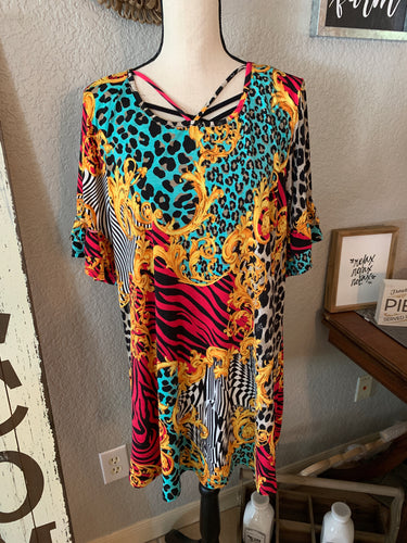 Top cheetah/hot pink