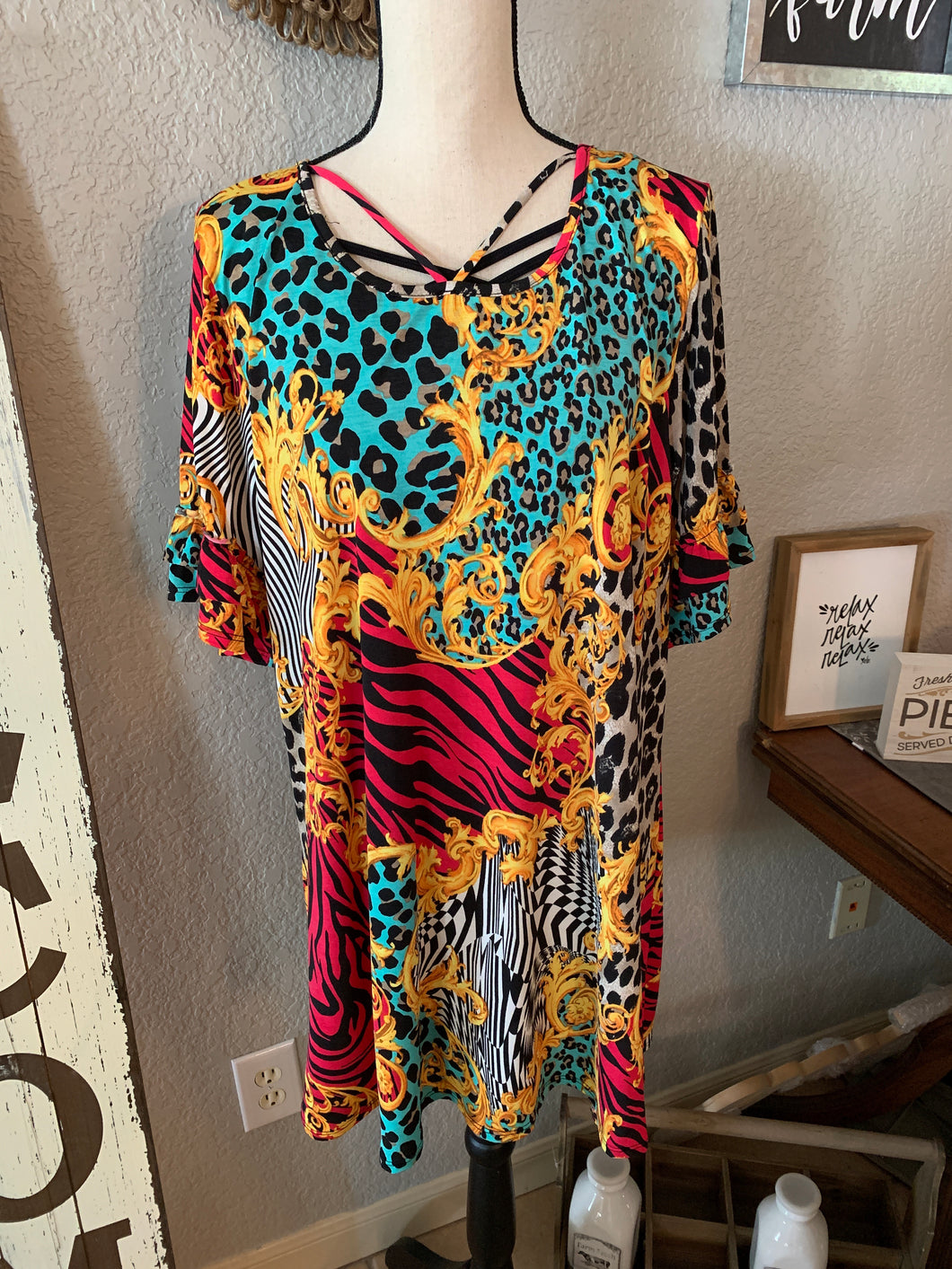 Top cheetah/hot pink