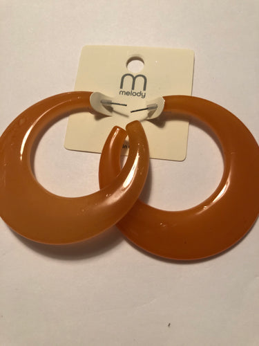 Earrings tangerine acrylic