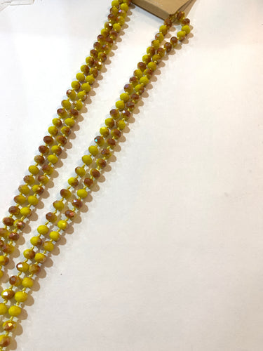 Beads mustard/bronze