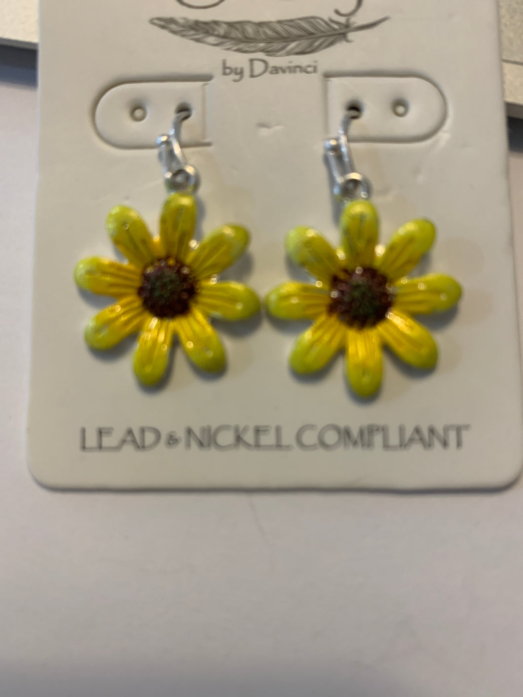 Sunflower dainty earrings