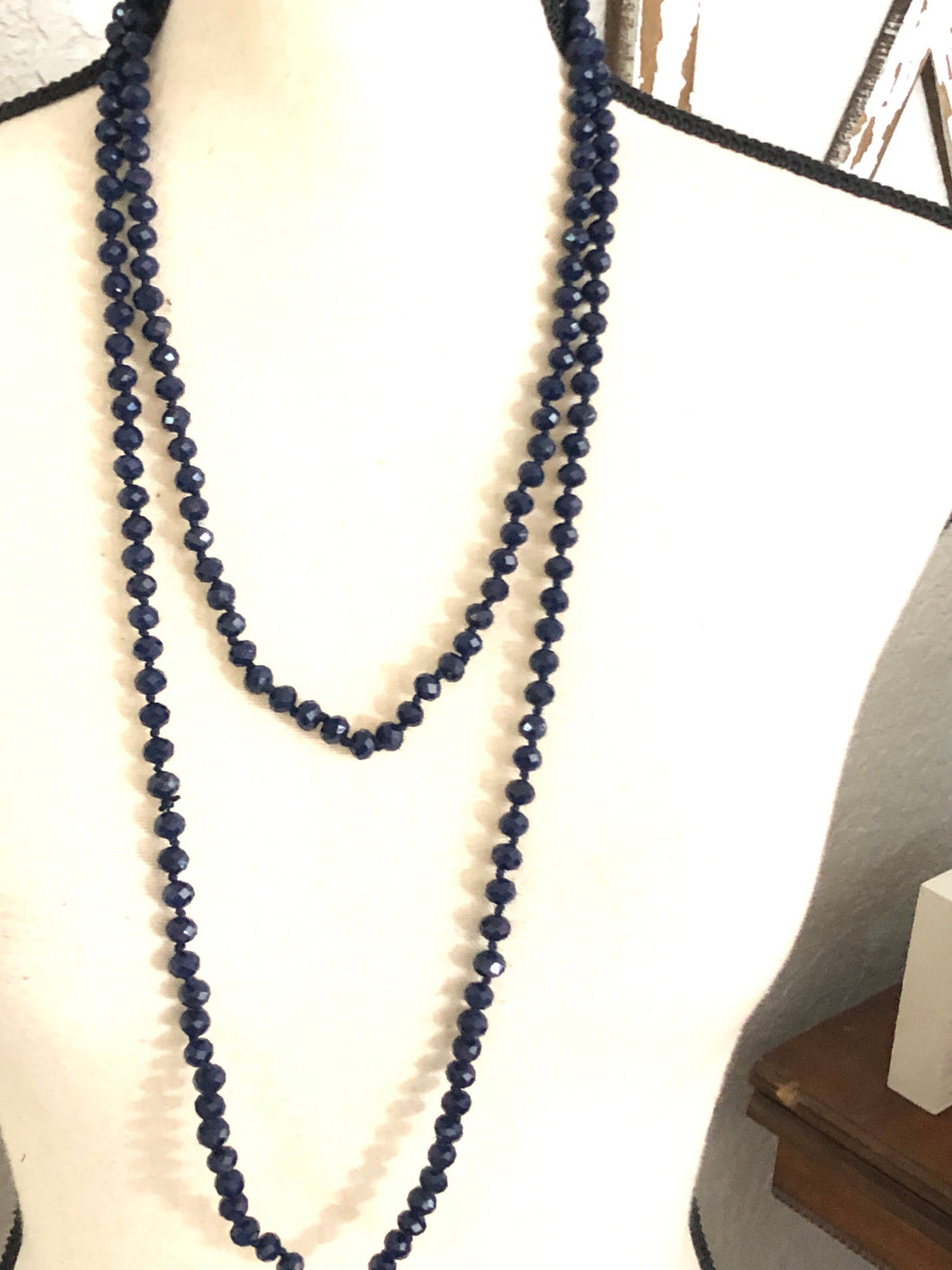 Navy solid beads