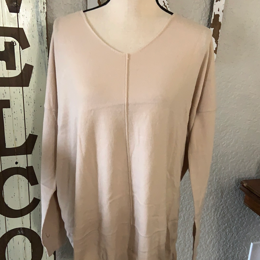 124 VISCOSE POLYESTER NYLON FASHION TOP TA1002P OATMEAL