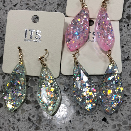 Acrylic bling earrings