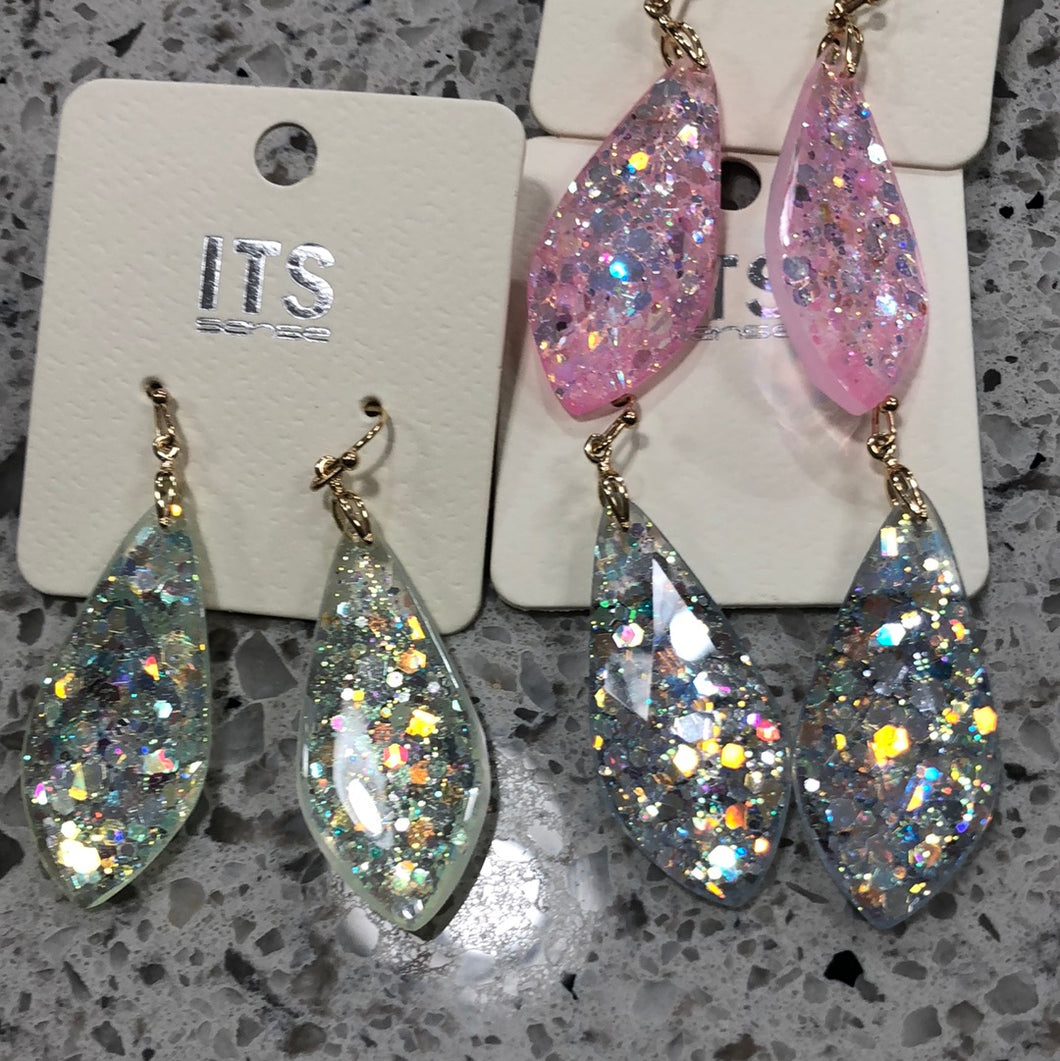 Acrylic bling earrings