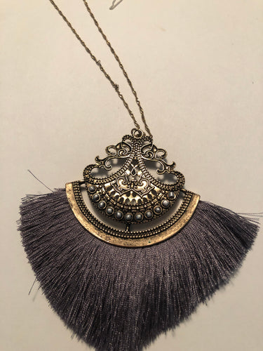 Necklace grey antique