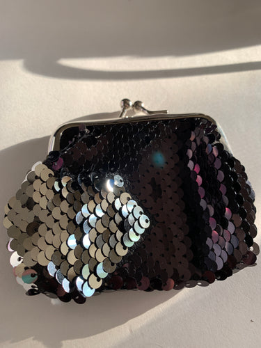 Coin purse black silver