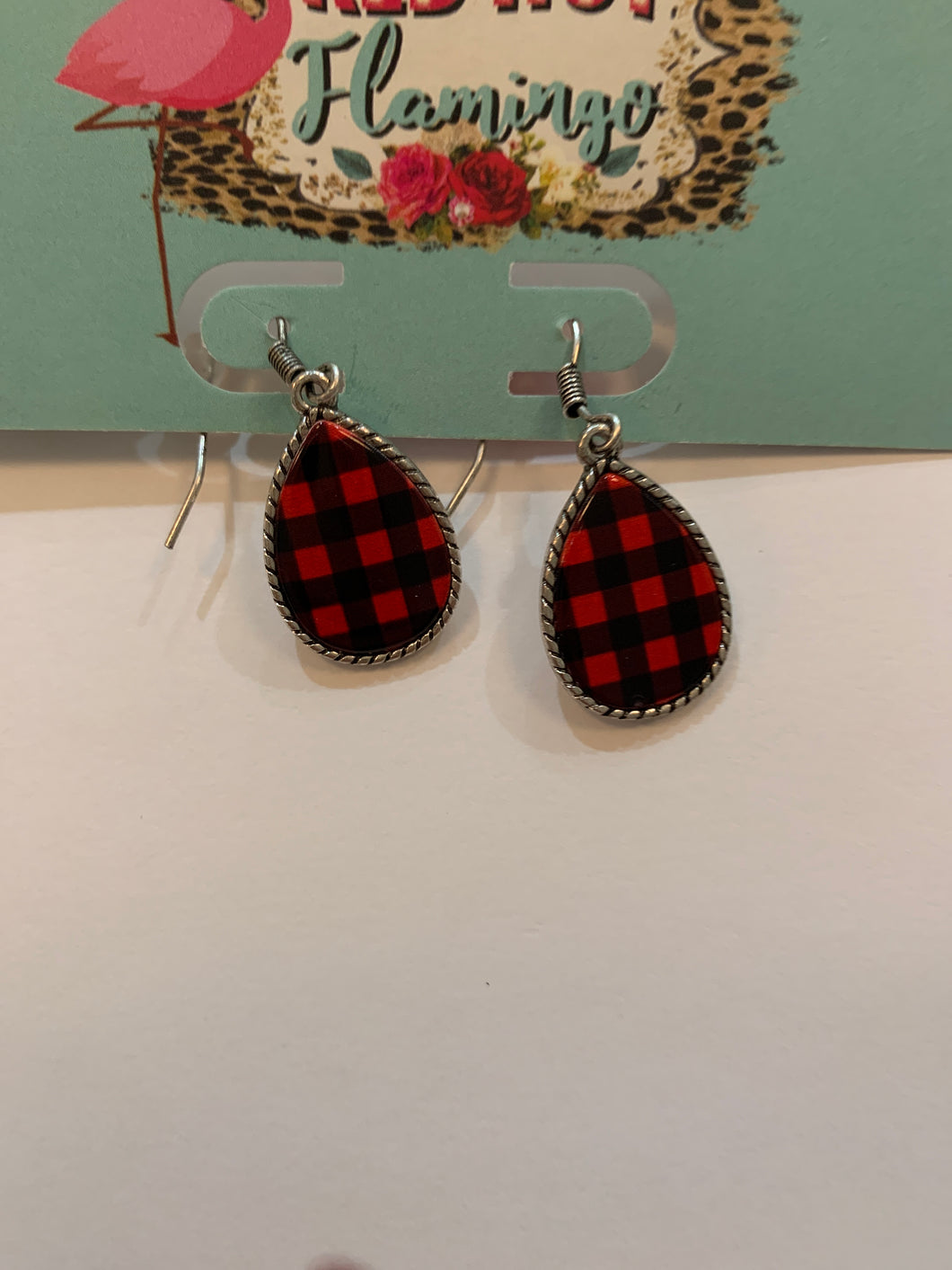 Dainty plaid earrings