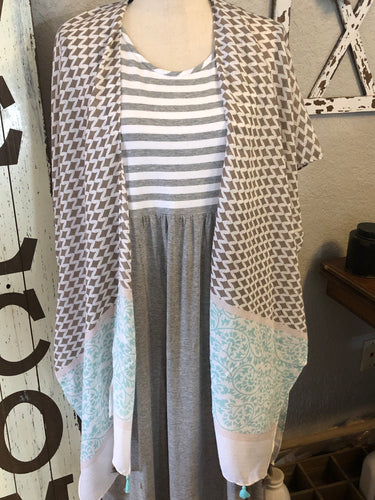 Kimono taupe/mint