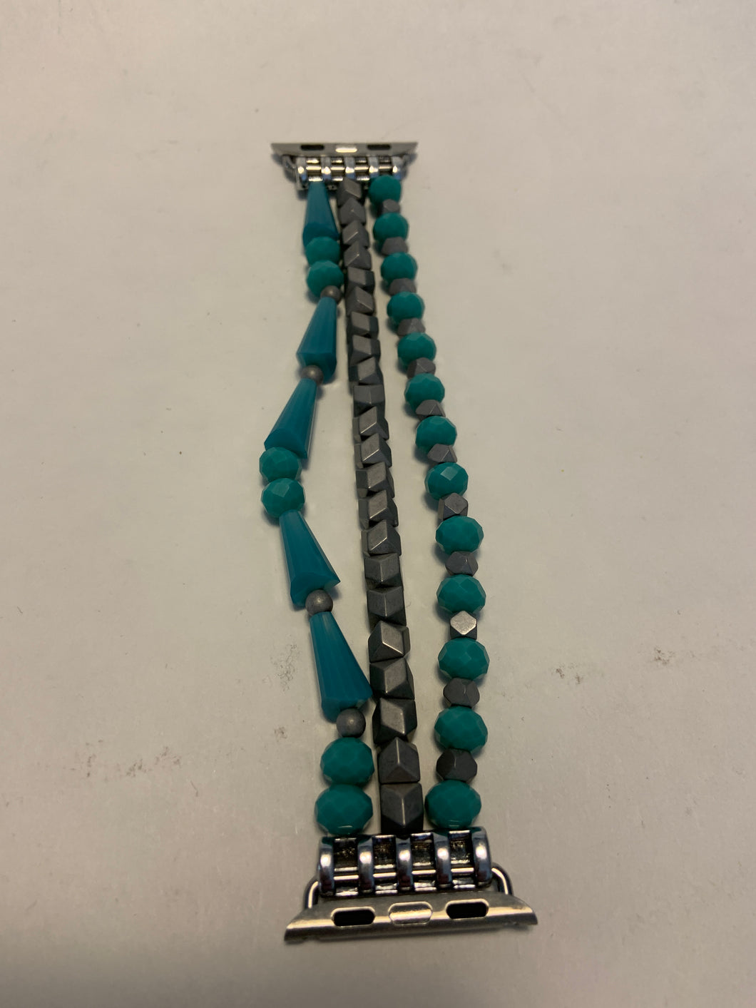 Turquoise in gunmetal Apple Watch band 38 mm