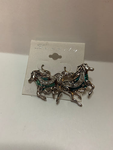 Galloping horse earrings