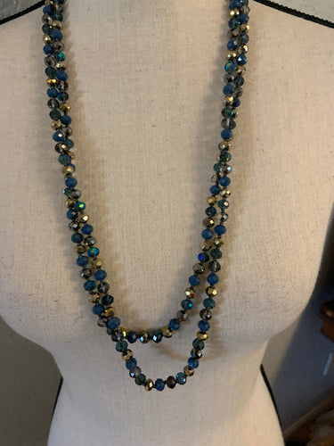 Blue and gold beads 1357666