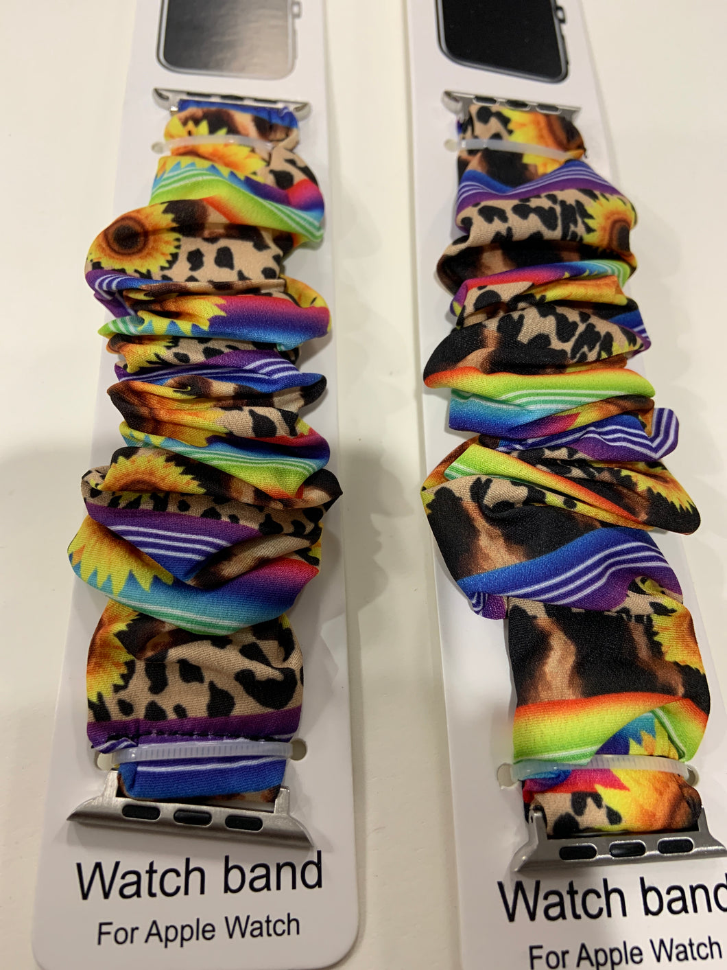 Sunflower cheetah Scrunchie Apple Watch band