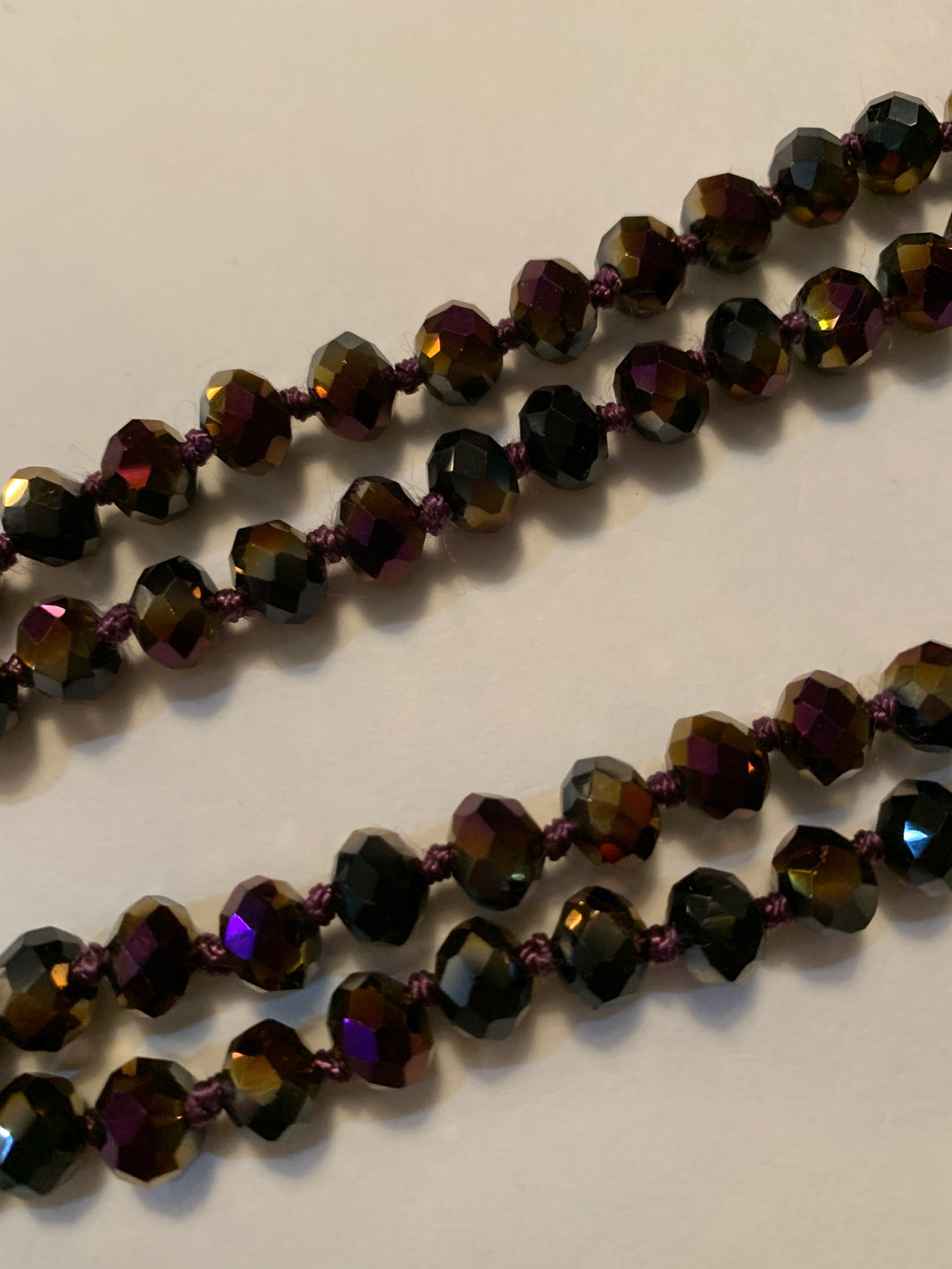Beads purple/bronze ombré