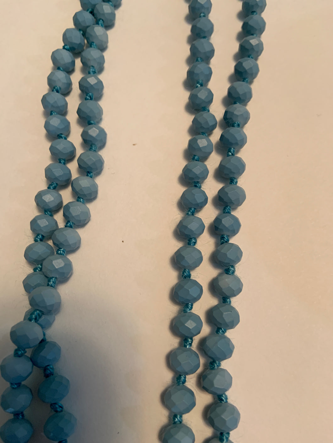 Matte blue beads