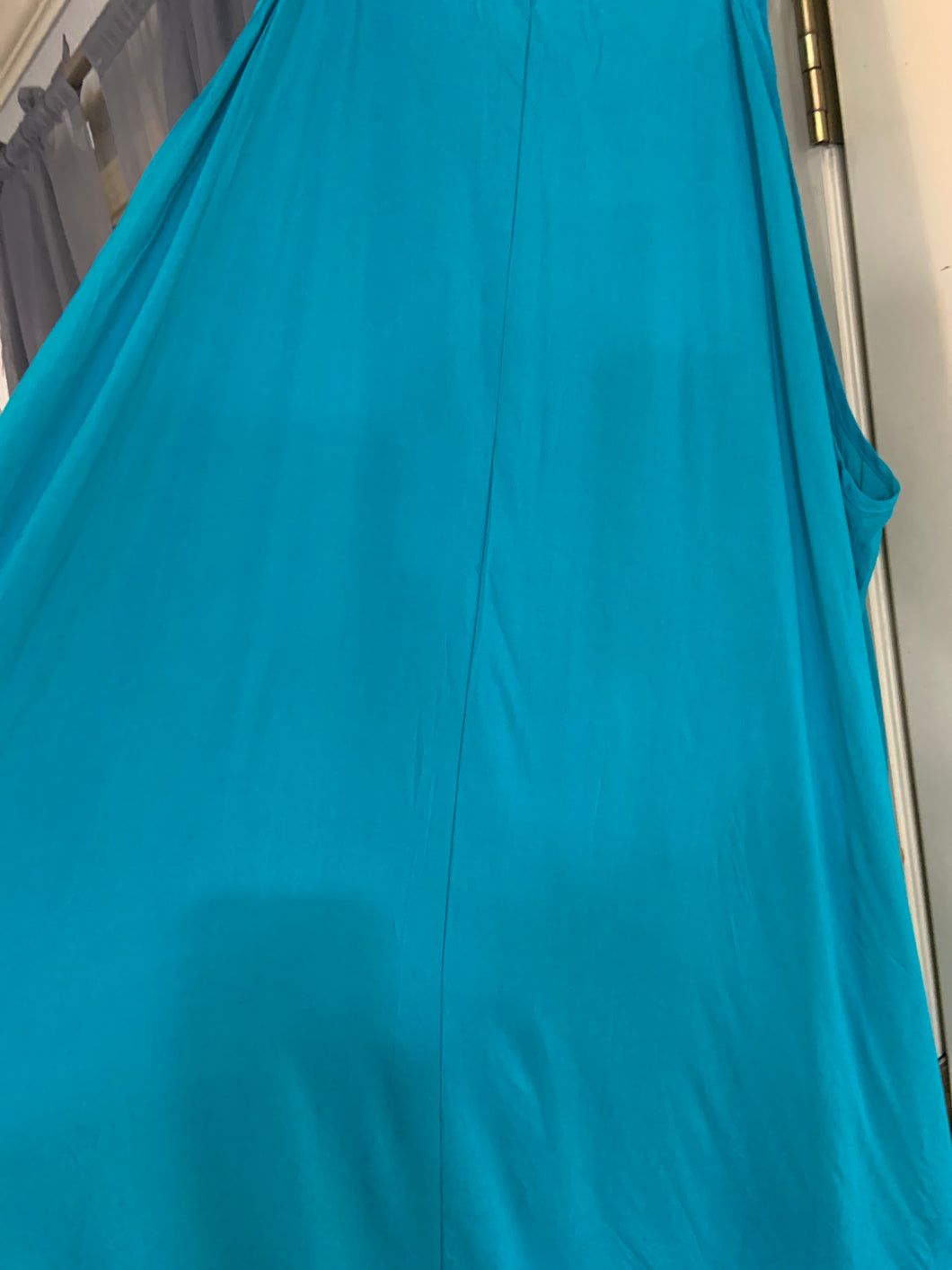 Teal tank maxi dress