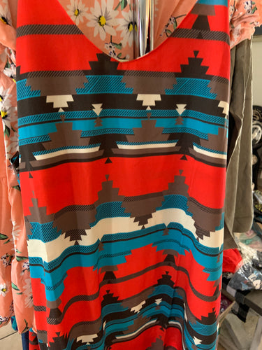 Aztec dress spaghetti strap