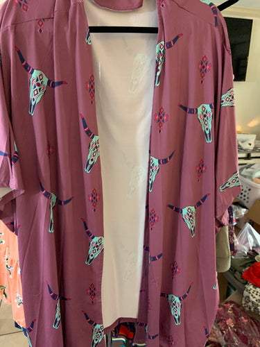 Bull purple kimono