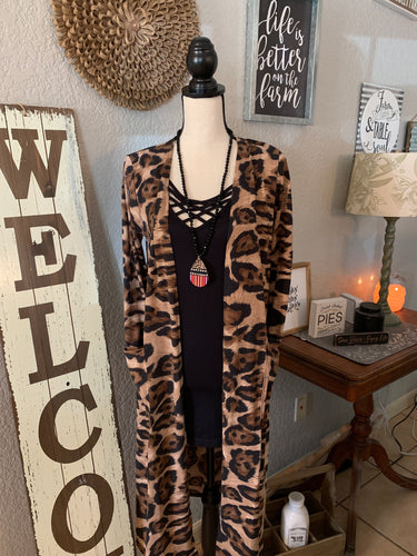 Kimono long sleeve animal print