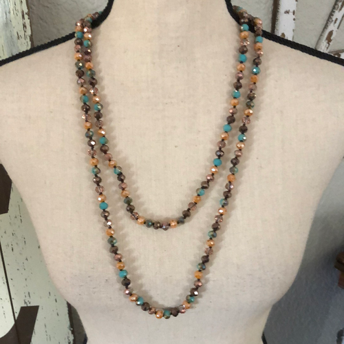 1 Mustard turquoise rose beads