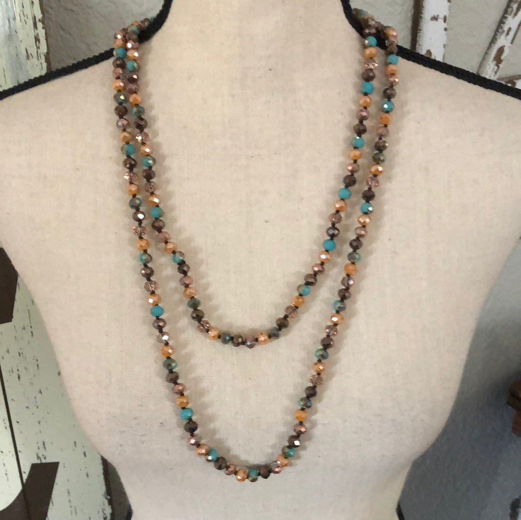 1 Mustard turquoise rose beads