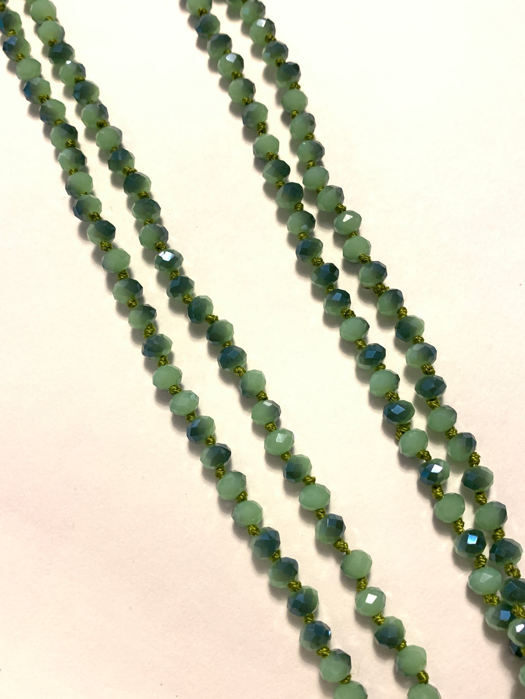 Green ombré mini beads