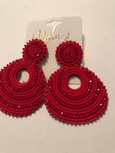 Earrings red 776