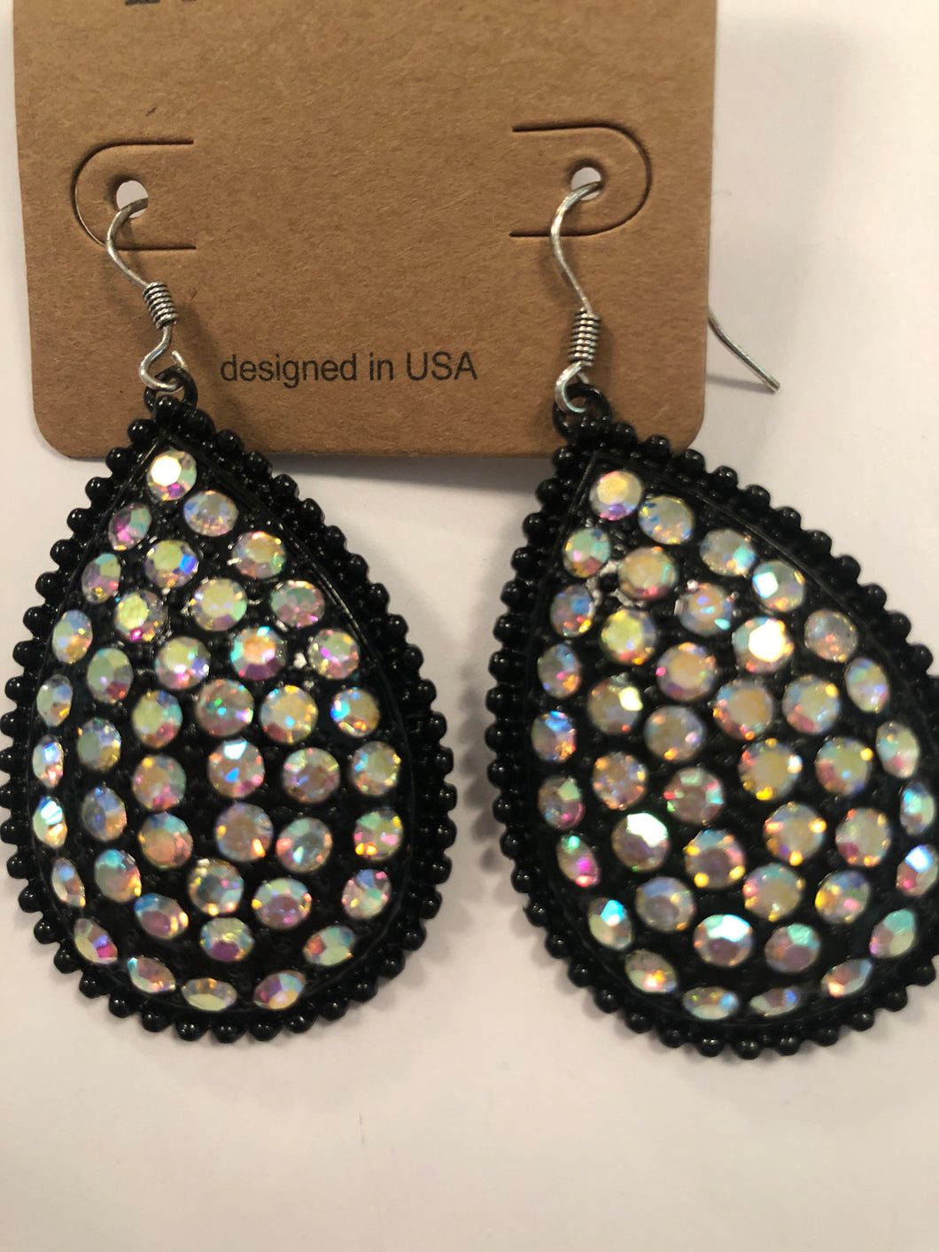 Black concho earrings