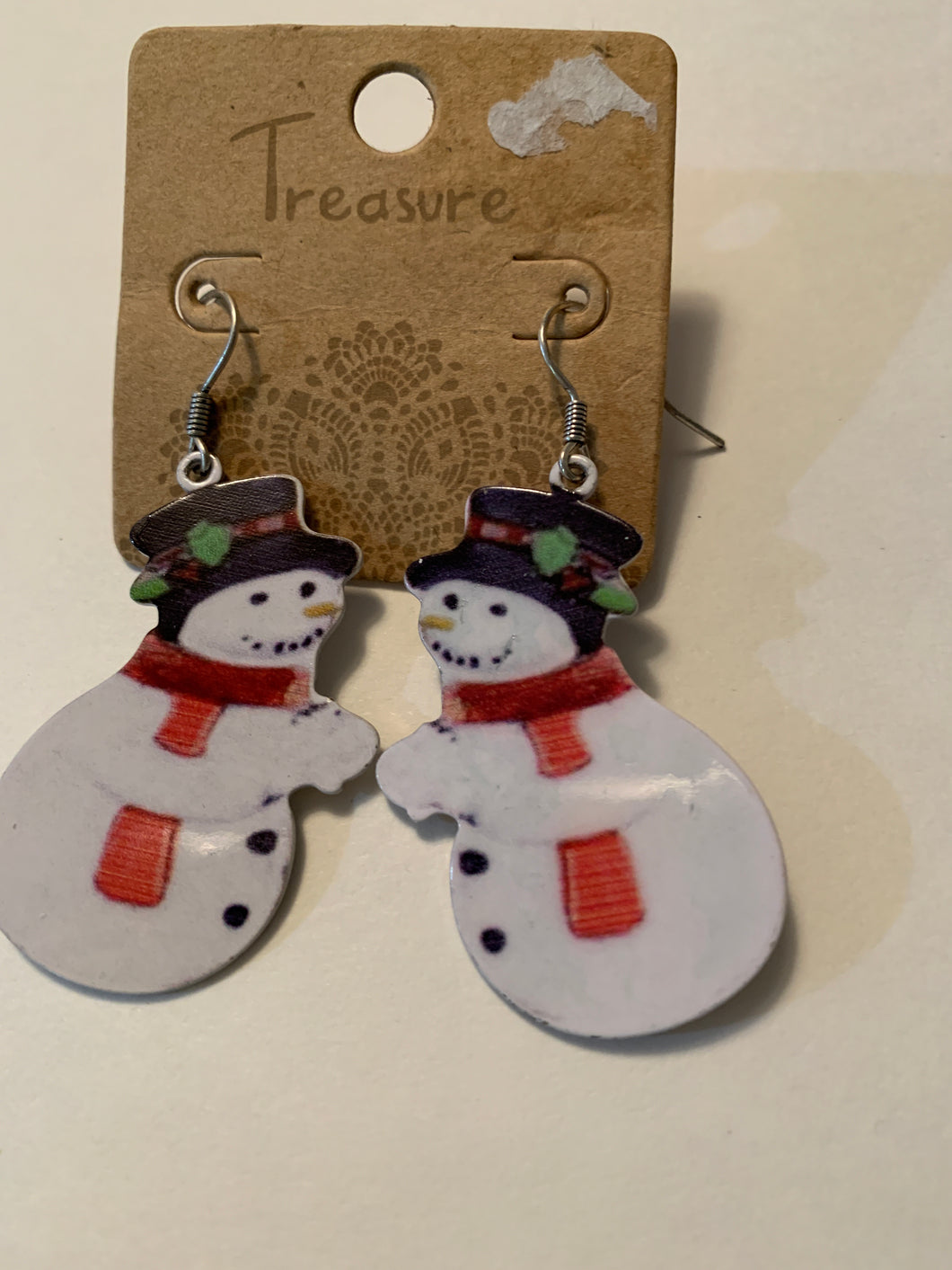 Earrings snowman 478