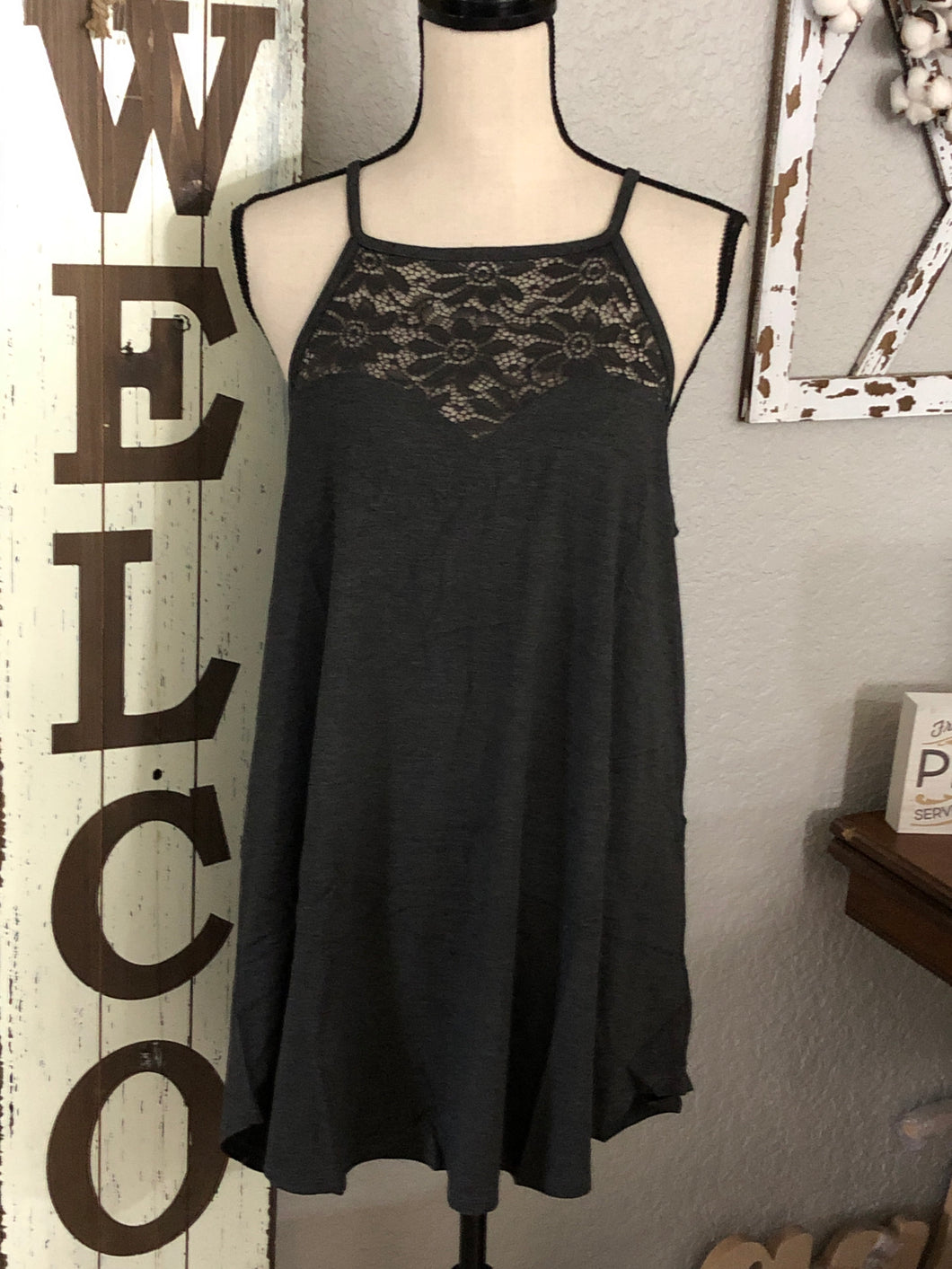 Charcoal rocker tank