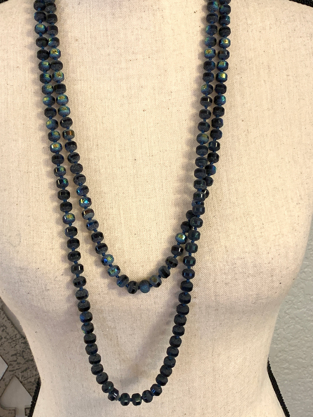 Black /blue green ombré candy necklace