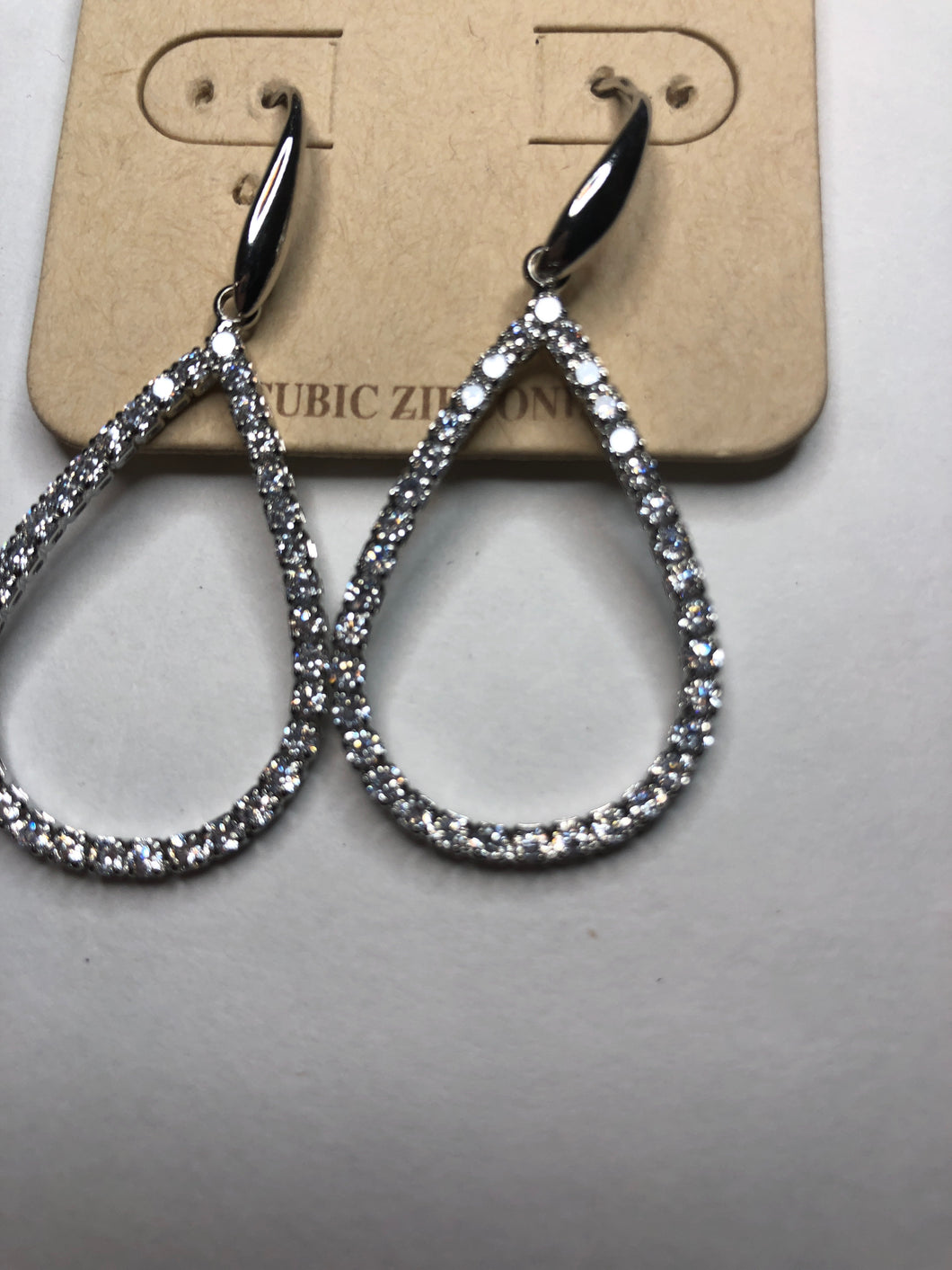Sm cubic teardrop earrings