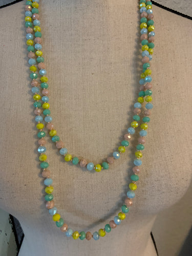 Pastel light pink blue and yellow’s beads