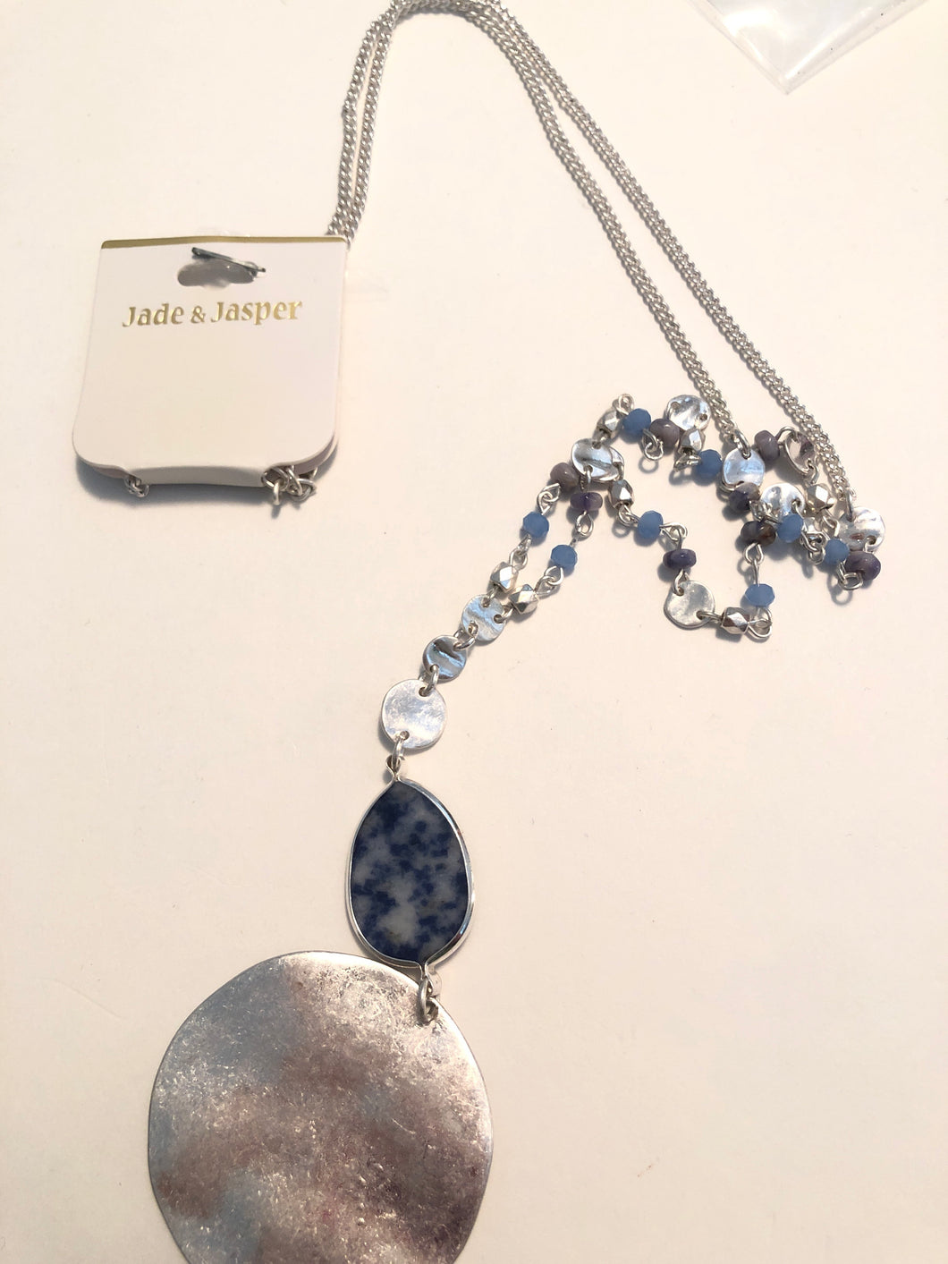 Necklace jade and jasper