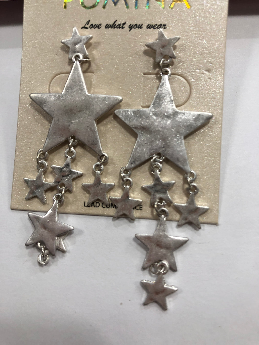 Stars post earrings