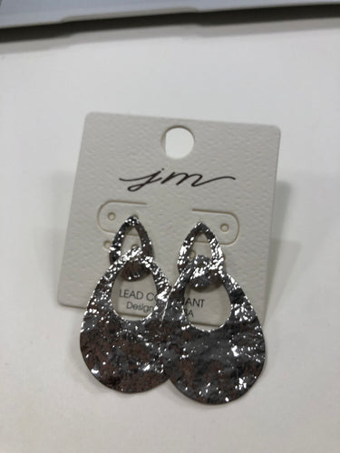 Hammered metal post earrings