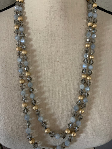 Multi color gray gold silver beads
