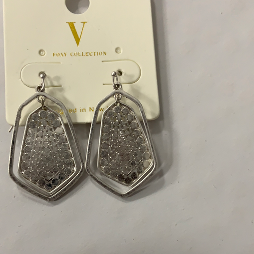 Hammered metal dangle earrings