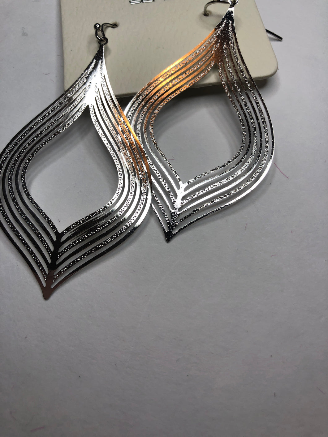 Ornate silver earrings