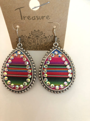 Earrings serape bling